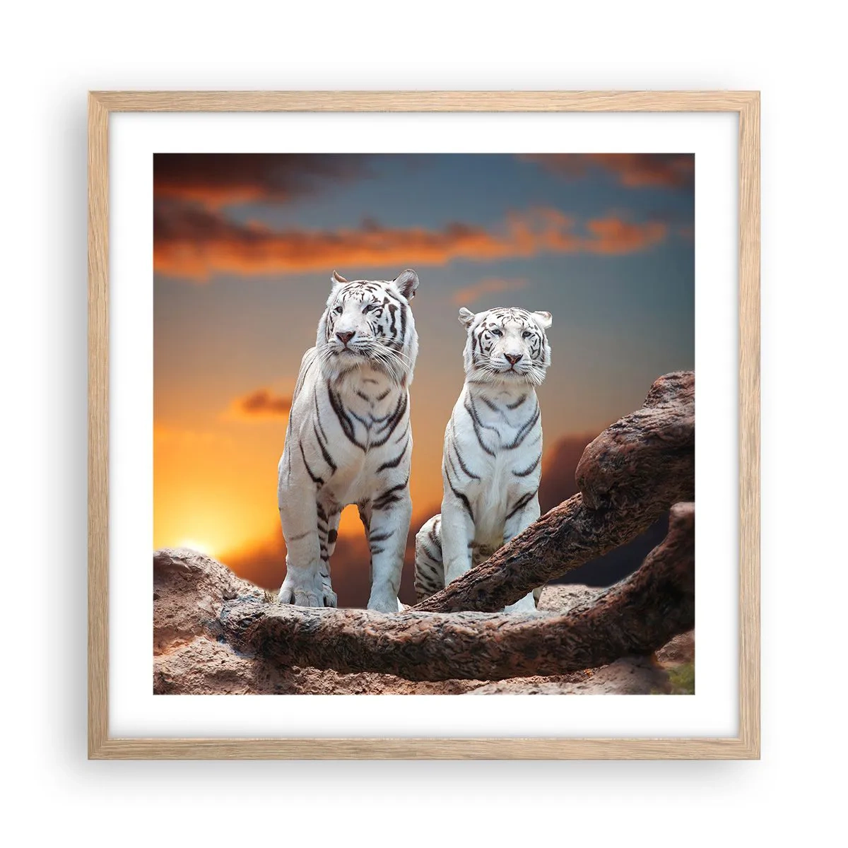 Poster in cornice rovere chiaro - Proprio come a Narnia - 50x50 cm