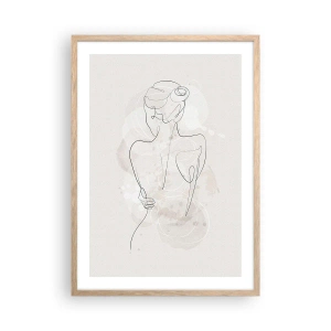 Poster in cornice rovere chiaro - Come uno strumento delicato - 50x70 cm