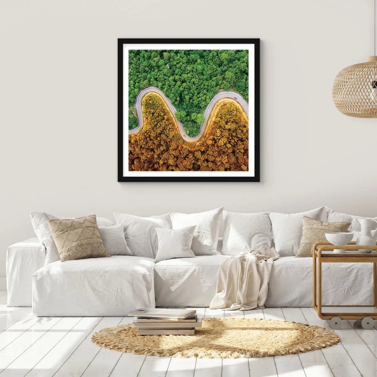 Poster in cornice nera - Confine e separazione - 40x40 cm