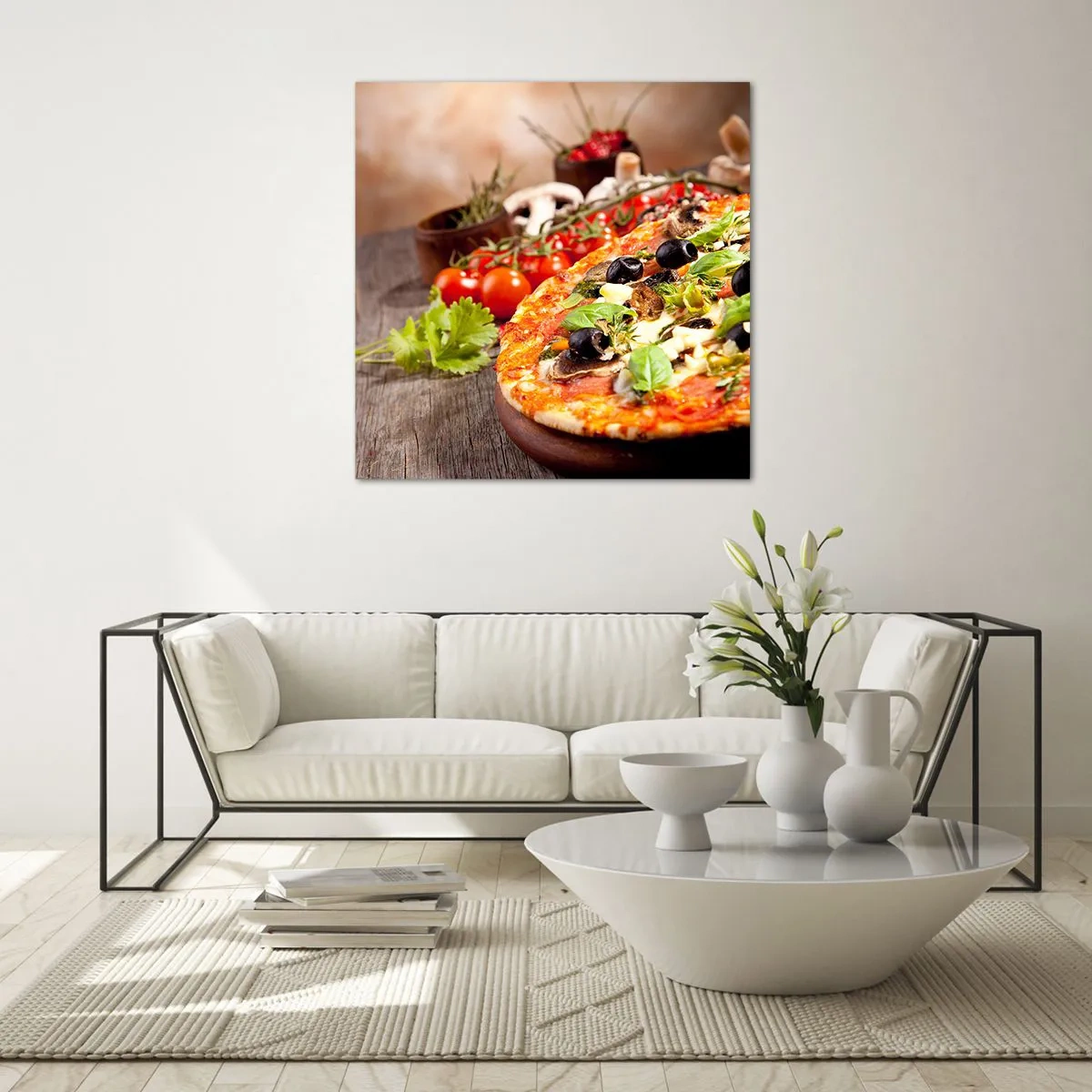 Quadro su vetro - Con ingredienti tellurici - 40x40 cm