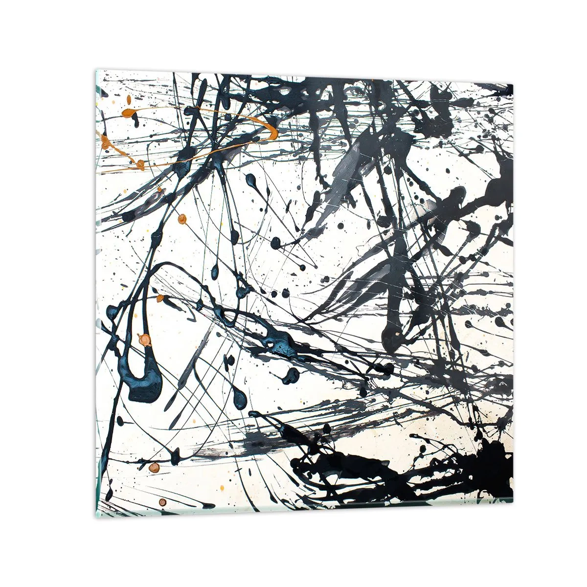 Quadro su vetro - Astrazione espressionistica - 30x30 cm