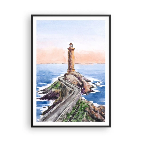 Poster in cornice nera - Rivolto verso il mare - 70x100 cm