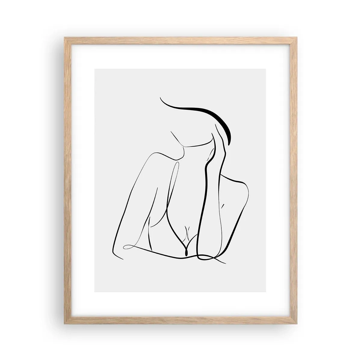 Poster in cornice rovere chiaro - Sull'onda dei sogni - 40x50 cm