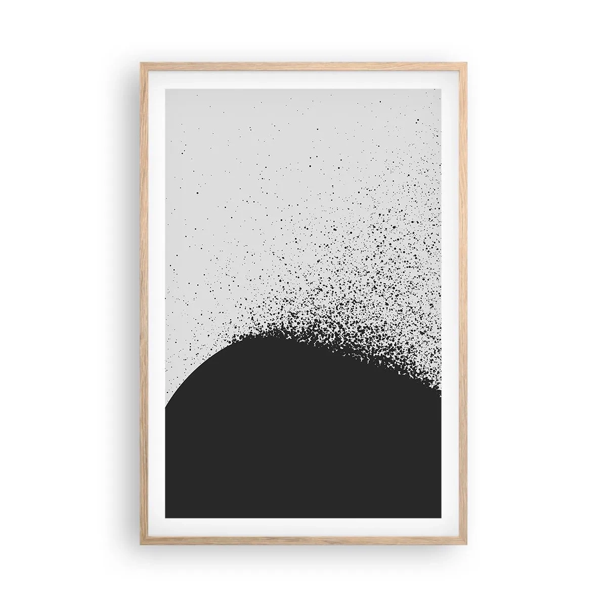Poster in cornice rovere chiaro - Il movimento delle particelle - 61x91 cm