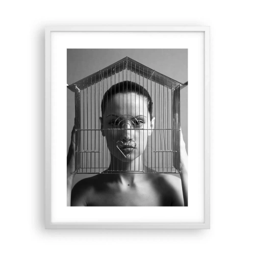 Poster in cornice bianca - Ritratto un po' surreale - 40x50 cm