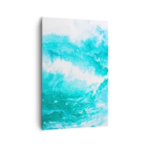 Quadro su tela - Stampe su Tela - Vortice astratto nei toni del blu - 80x120cm - Nel vortice degli elementi - Decorazione murale moderna per soggiorno e camera da letto ARTTOR