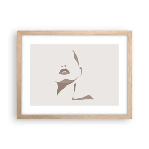 Poster in cornice rovere chiaro - Fatta di luce e ombra - 40x30 cm