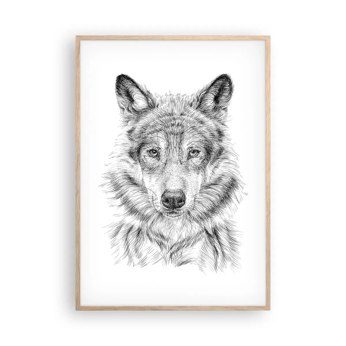 Poster in cornice rovere chiaro - Condottiero nato - 70x100 cm