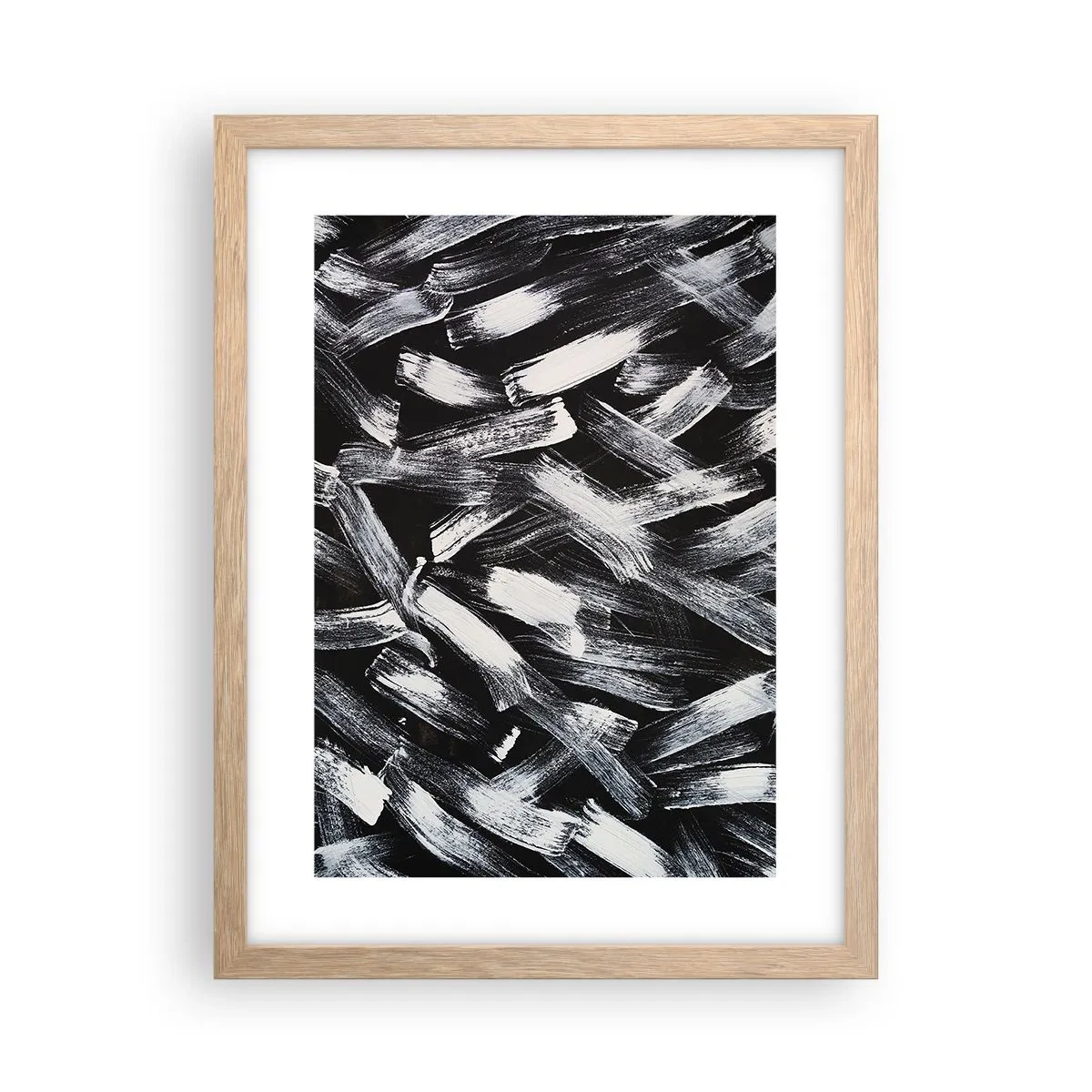 Poster in cornice rovere chiaro - Astrazione in spirito industriale - 30x40 cm