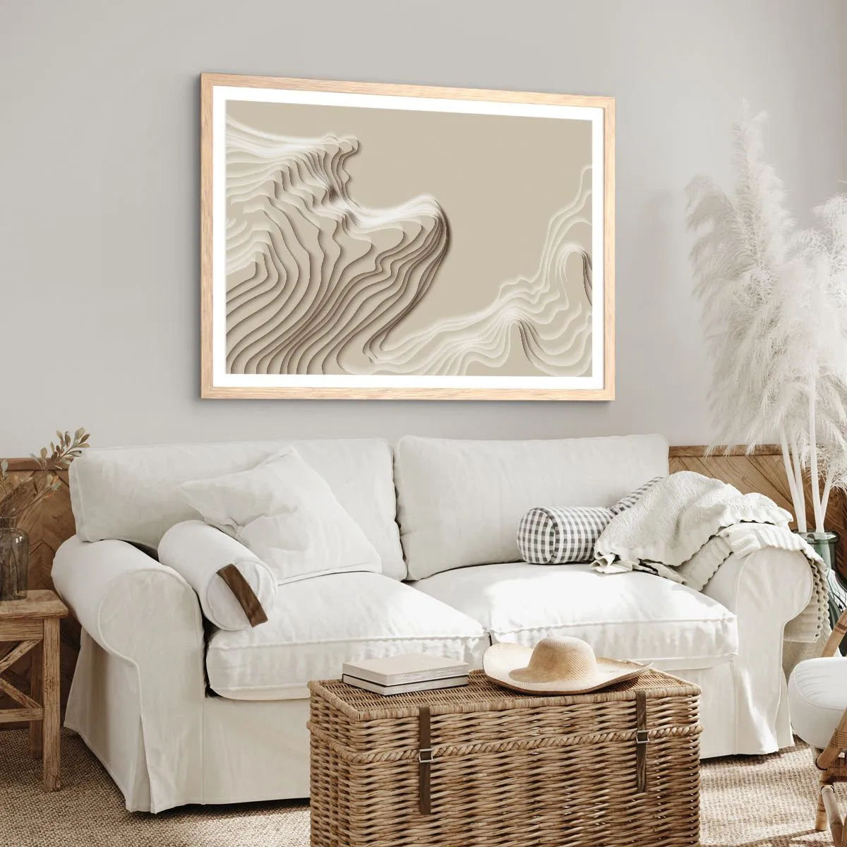 Poster in cornice rovere chiaro - La topografia dell'arte - 100x70 cm