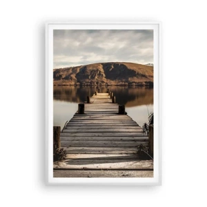 Poster in cornice bianca - Paesaggio nel silenzio - 70x100 cm