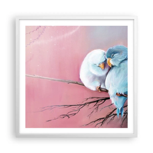 Poster in cornice bianca - Che cosa aggiungere? - 60x60 cm