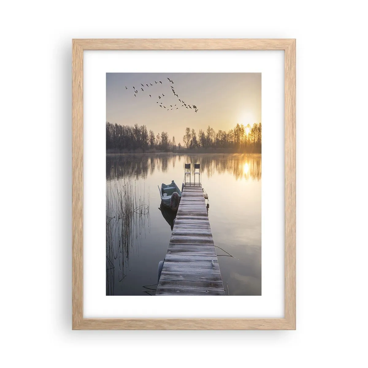 Poster in cornice rovere chiaro - Tornerò un giorno - 30x40 cm