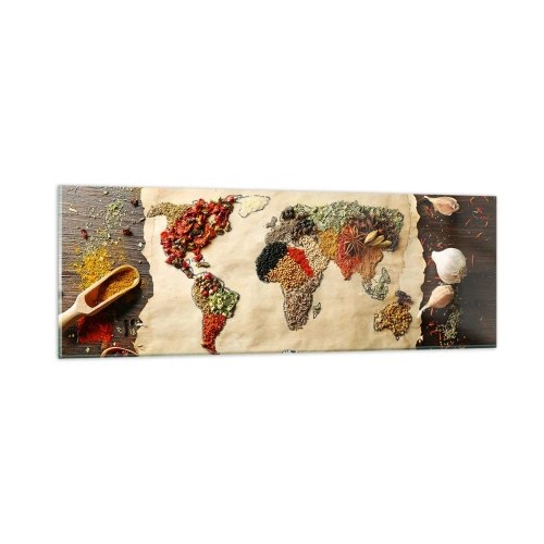 Quadro su vetro - Tutti i gusti del mondo - 90x30 cm