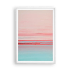 Poster in cornice bianca - Astrazione all'alba - 70x100 cm