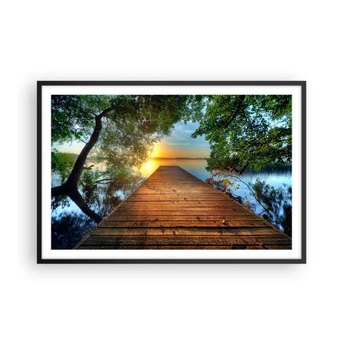 Poster in cornice nera - Non avere fretta, siediti - 91x61 cm