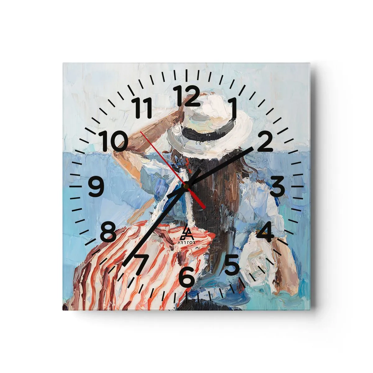 Orologio da parete - Orologio in Vetro - Benvenuti in vacanza - 30x30 cm