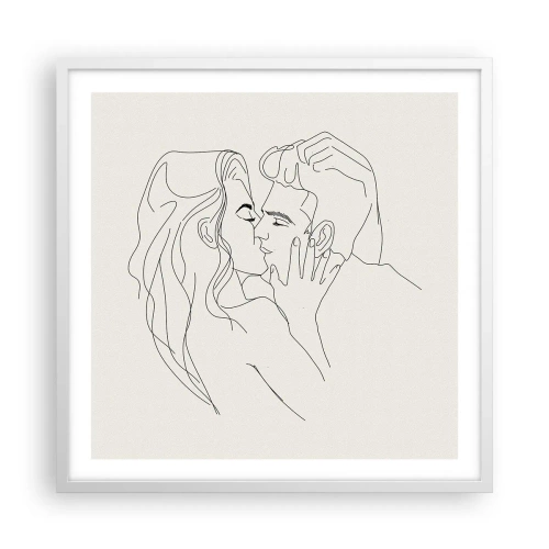 Poster in cornice bianca - Intrecciati dal sentimento - 60x60 cm