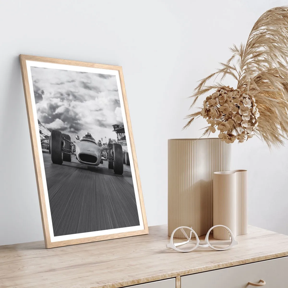 Poster in cornice rovere chiaro - C'è la forza! - 70x100 cm