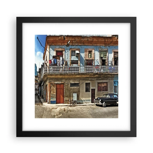 Poster in cornice nera - Atmosfera dell'Avana - 30x30 cm