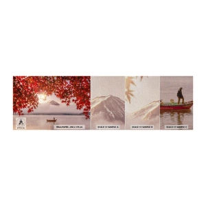 Campione di Fotomurale Premium Sand - Nell'atmosfera del Giappone - Paesaggio, Lago, Giappone - 100x30 cm