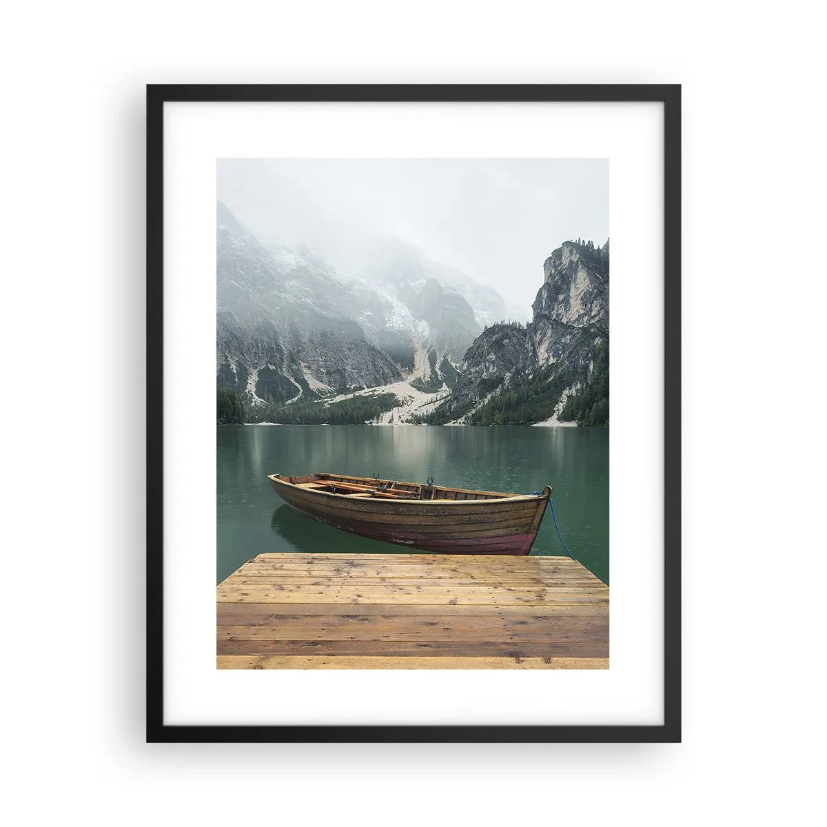 Poster in cornice nera - E attorno le fiere rocce - 40x50 cm