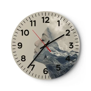 Orologio da parete - Orologio in Vetro - La bellezza degli elementi - 30x30 cm