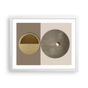 Poster in cornice bianca - Equilibrio perfetto - 50x40 cm