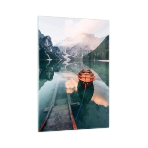 Quadro su vetro - Il sogno tranquillo dei monti - 70x100 cm