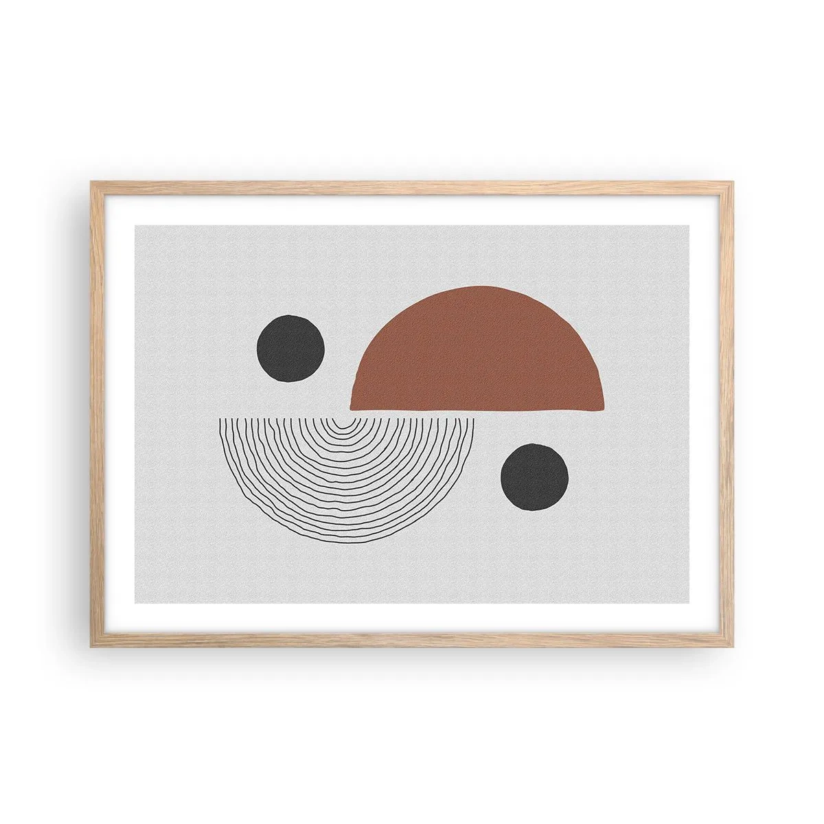 Poster in cornice rovere chiaro - La perfezione del cerchio - 70x50 cm