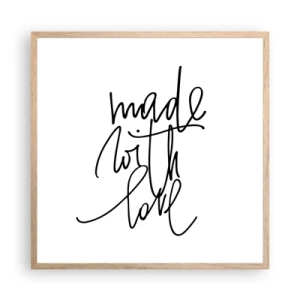 Poster in cornice rovere chiaro - La migliore marca - 60x60 cm