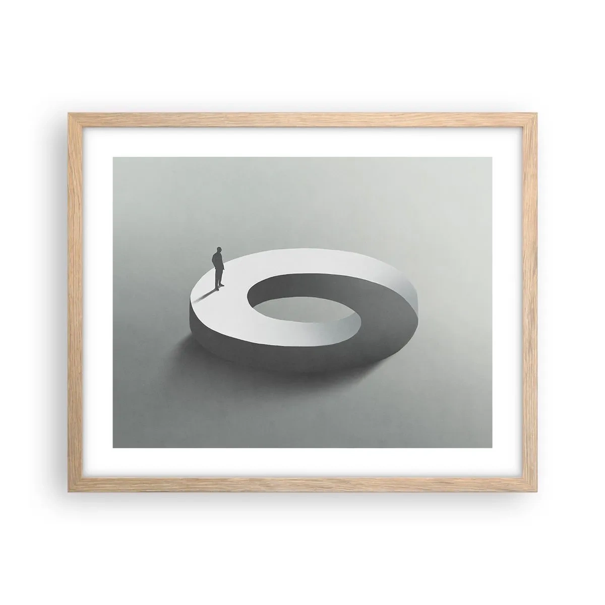 Poster in cornice rovere chiaro - Prova a cavartela - 50x40 cm