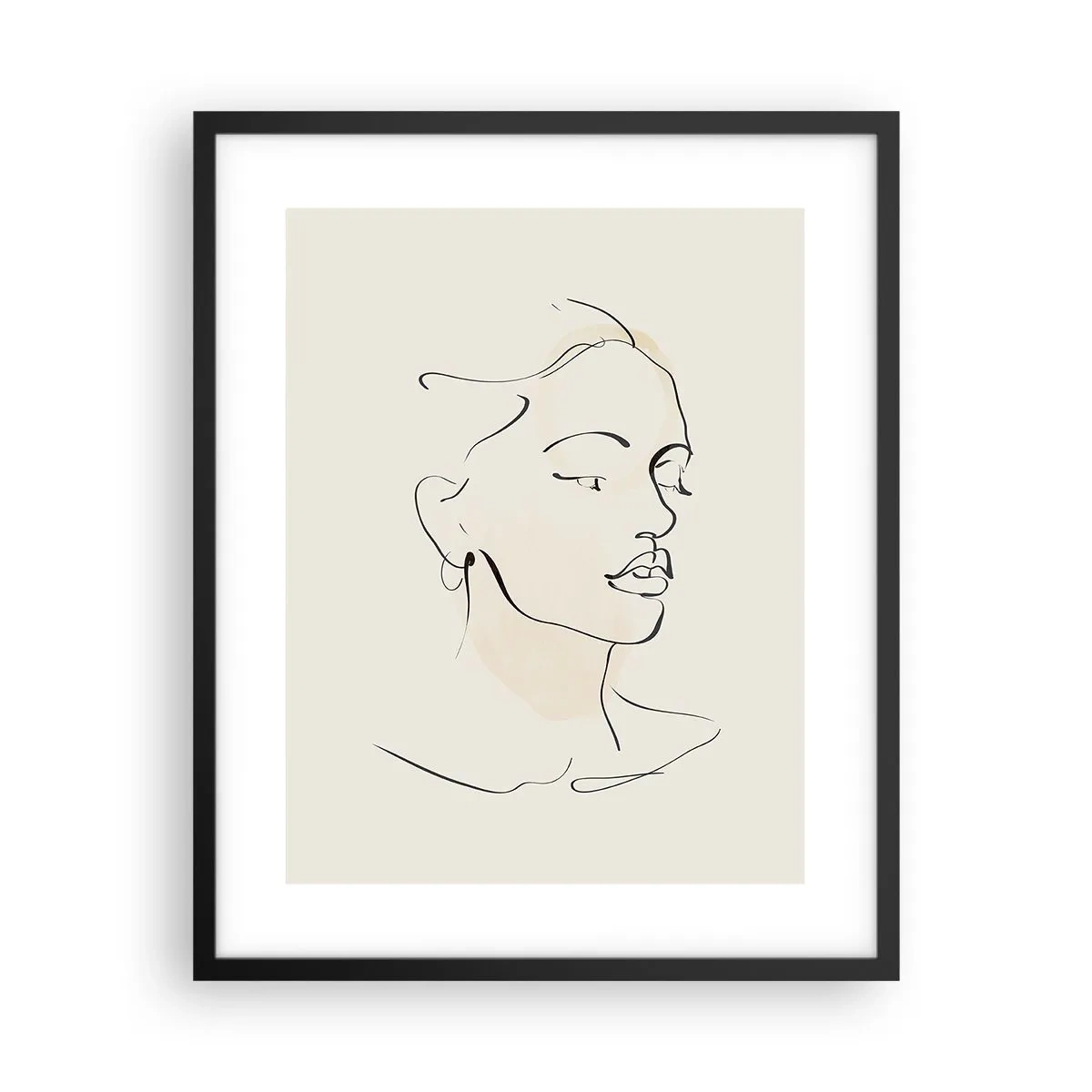 Poster in cornice nera - Linea sicura - 40x50 cm