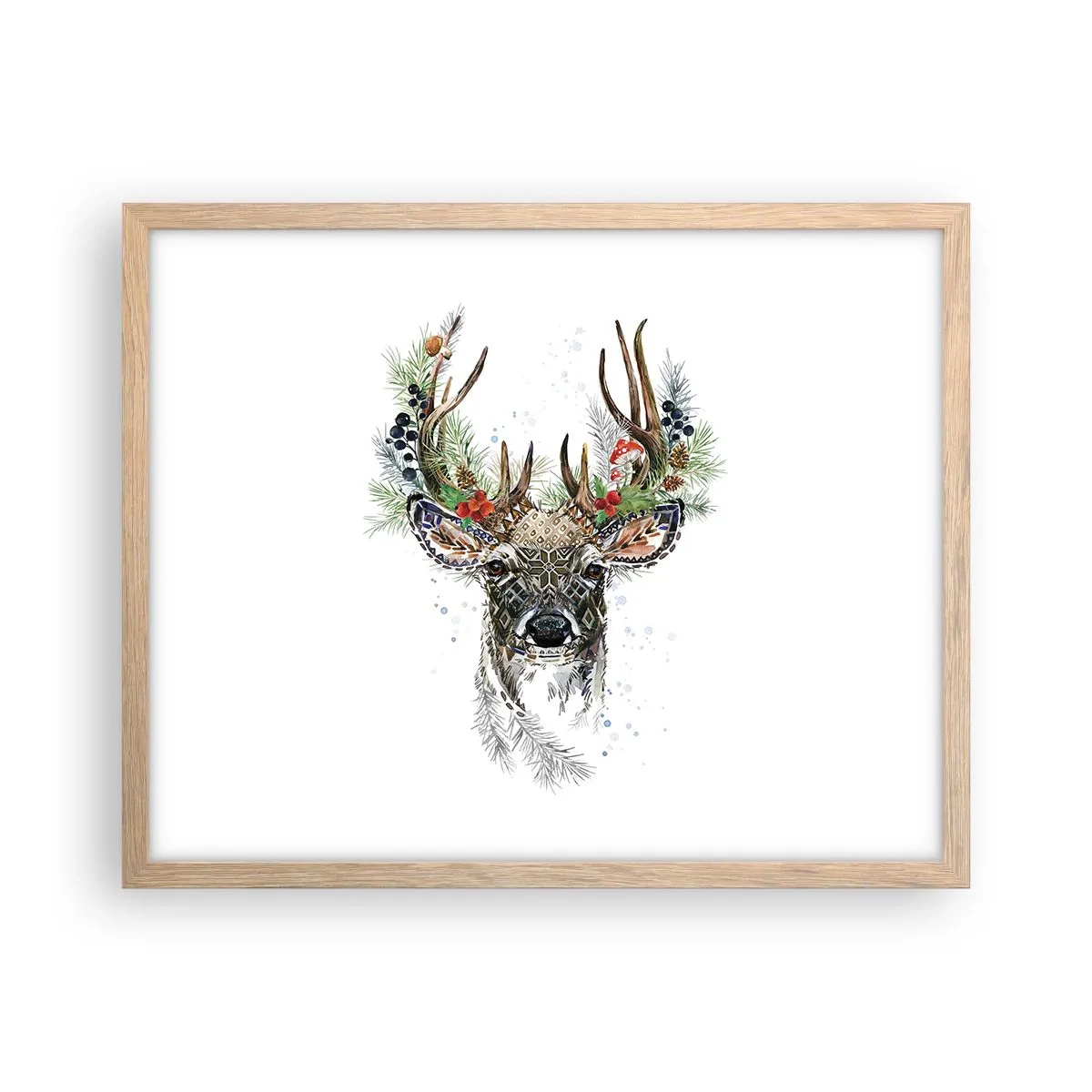 Poster in cornice rovere chiaro - Nell'abito della festa - 50x40 cm