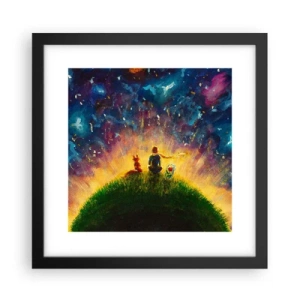 Poster in cornice nera - Amore e amicizia: l'intero mondo - 30x30 cm