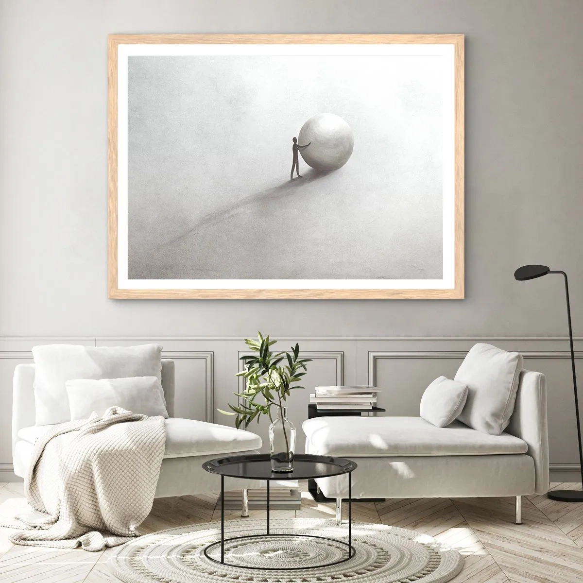 Poster in cornice rovere chiaro - Il gioco della vita - 70x50 cm