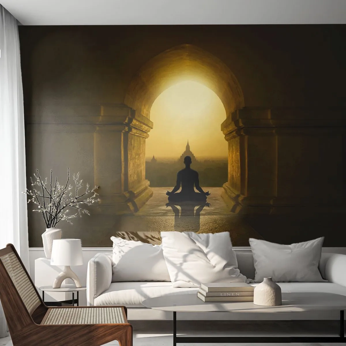 Fotomurali Standard Eco - Armonia completa - Meditazione, Tempio, Budda - 200x140 cm