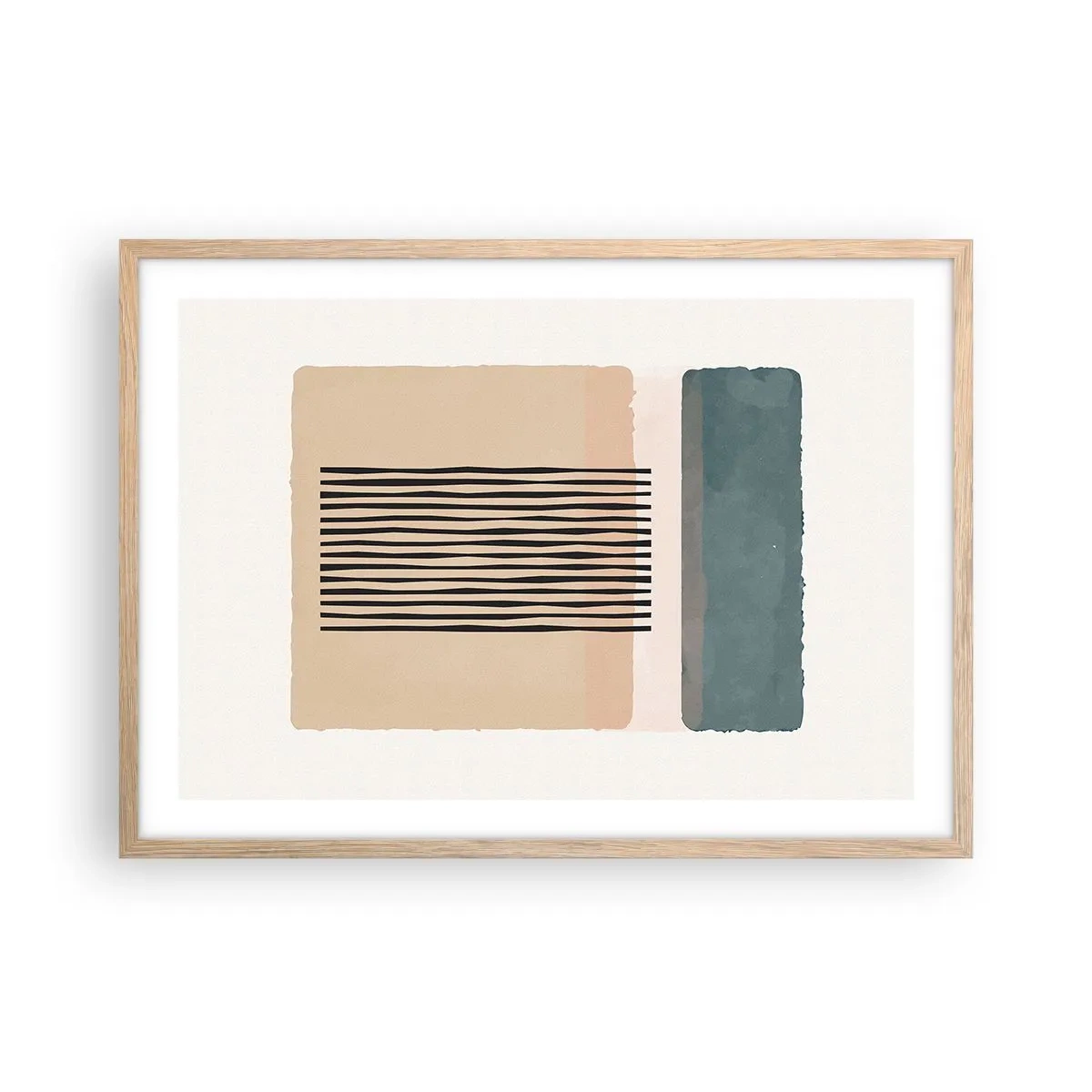 Poster in cornice rovere chiaro - Tutto a posto - 70x50 cm