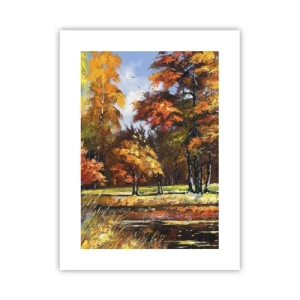 Poster - Paesaggio in oro e marrone - 30x40 cm