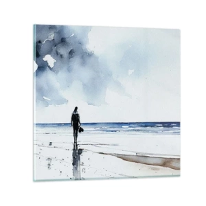 Quadro su vetro - Dialogo con il mare - 70x70 cm