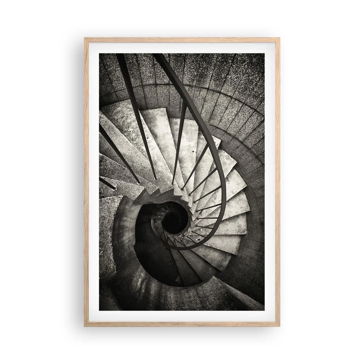 Poster in cornice rovere chiaro - Salire e scendere - 61x91 cm