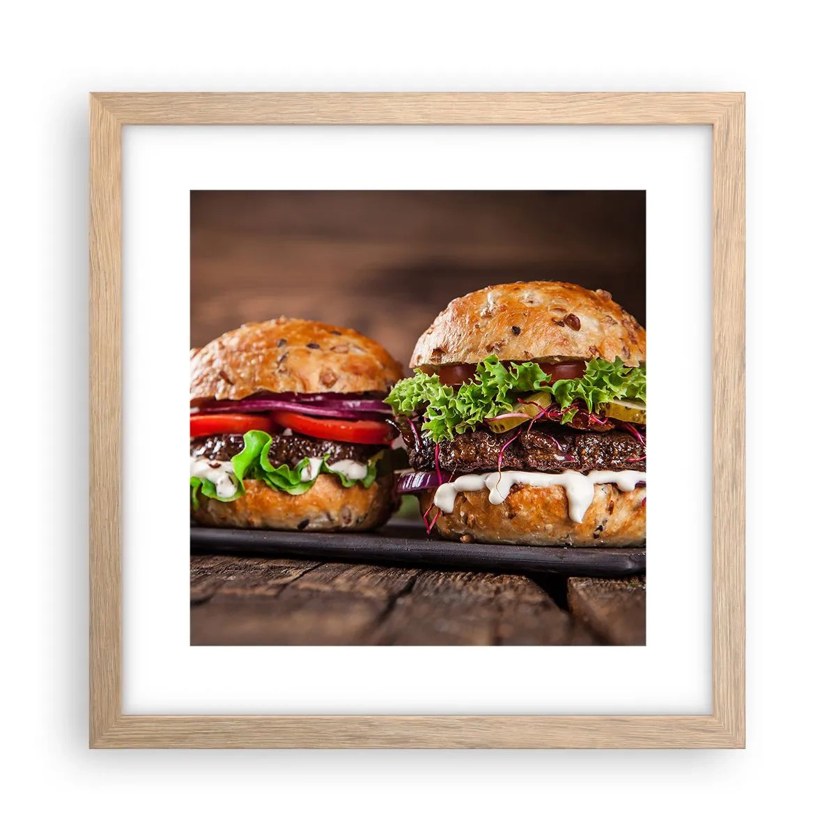 Poster in cornice rovere chiaro - American dream - 30x30 cm