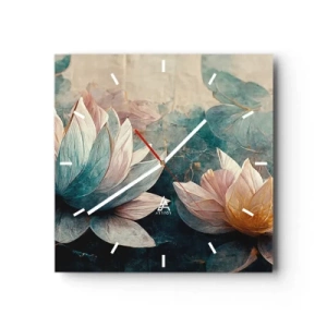 Orologio da parete - Orologio in Vetro - Le stelle del lago - 40x40 cm