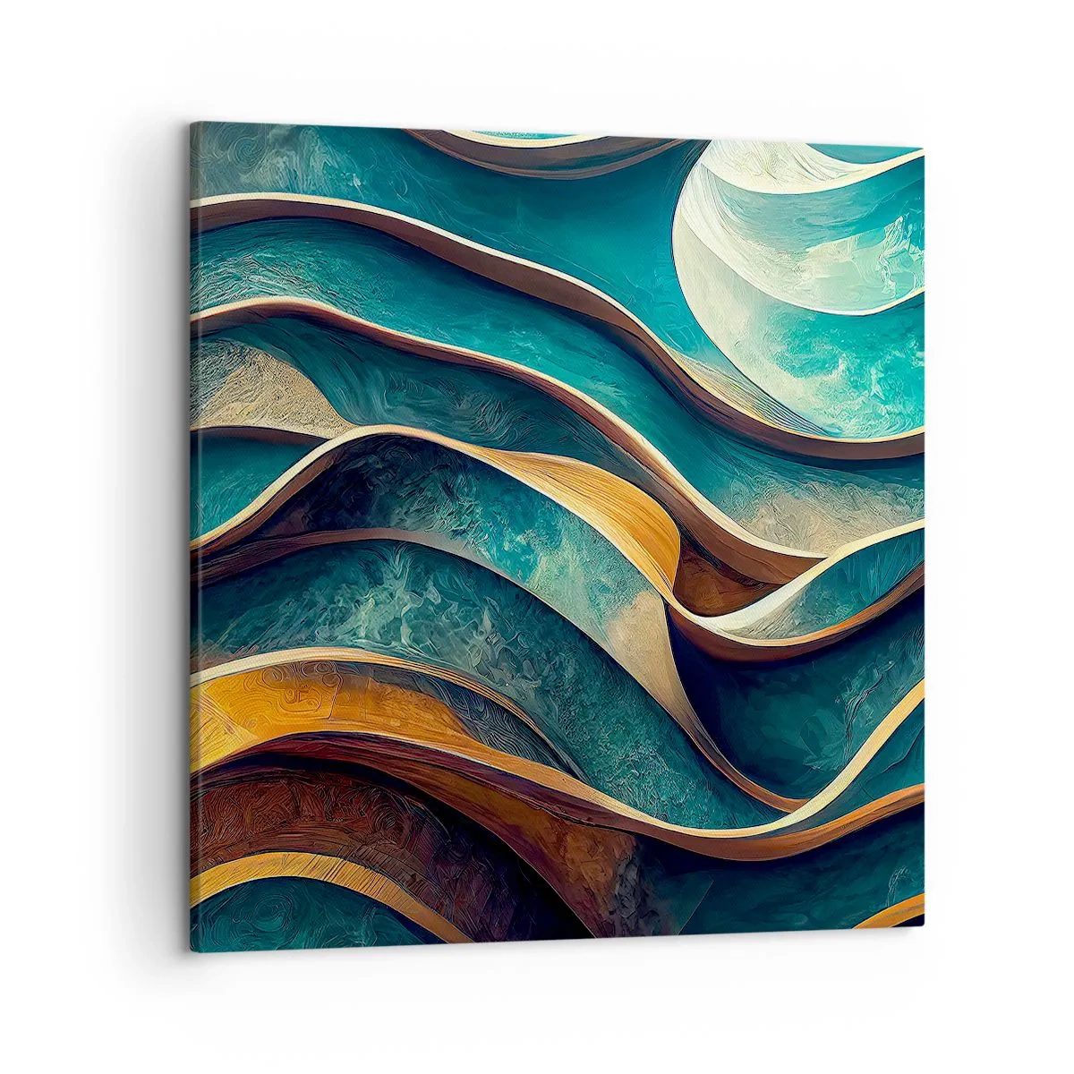 Quadro su tela - Stampe su Tela - I meandri del blu - 50x50 cm