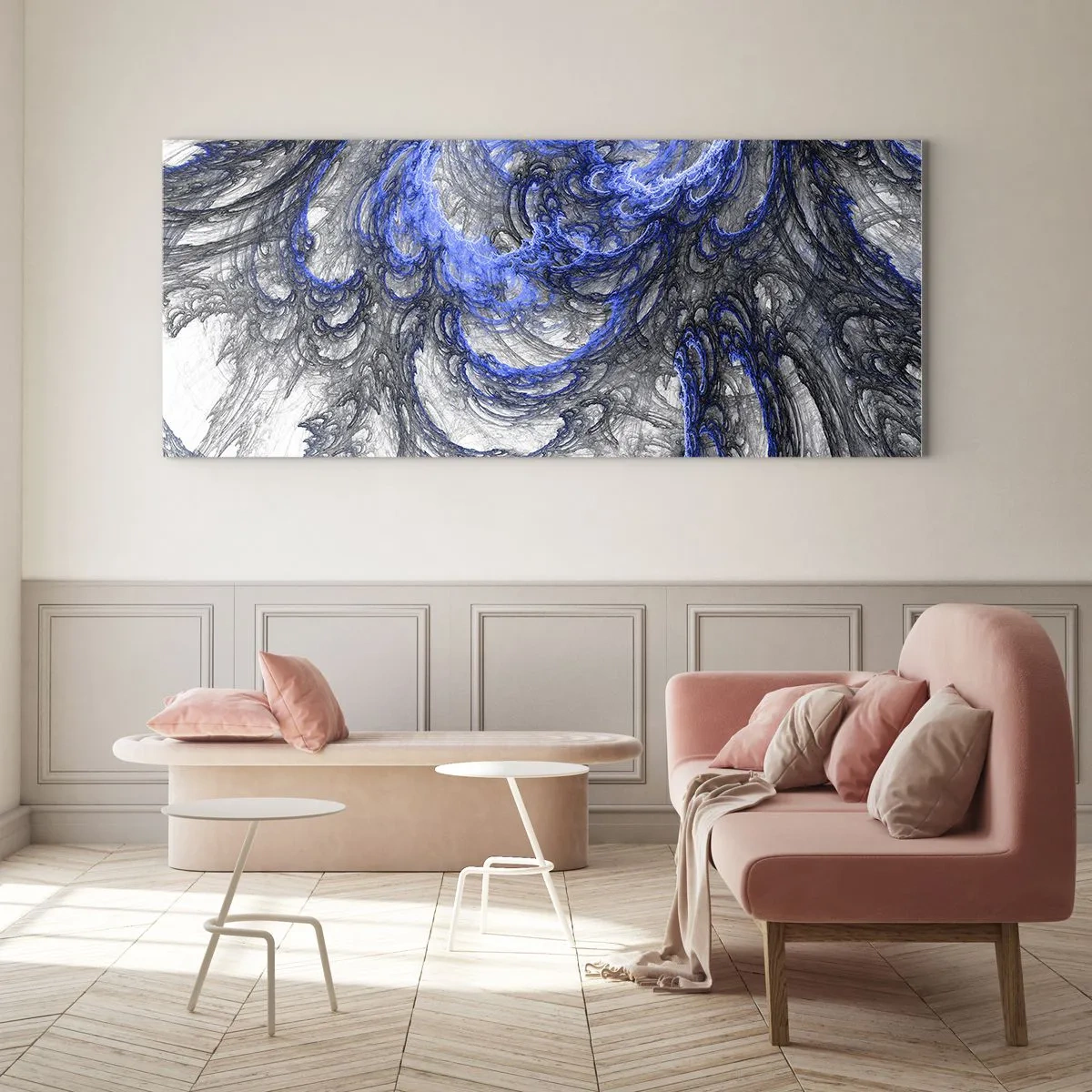 Quadro su vetro - La nascita dell'onda - 90x30 cm