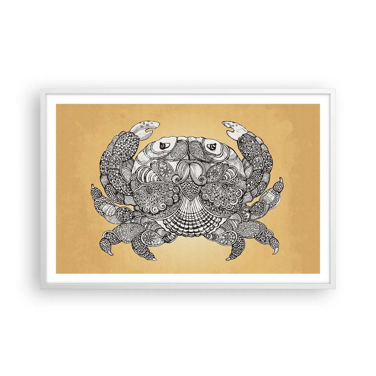 Poster in cornice bianca - I racconti del granchio - 91x61 cm