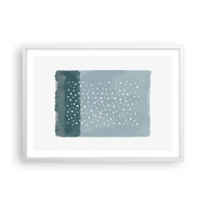 Poster in cornice bianca - Spuntate nel blu - 70x50 cm