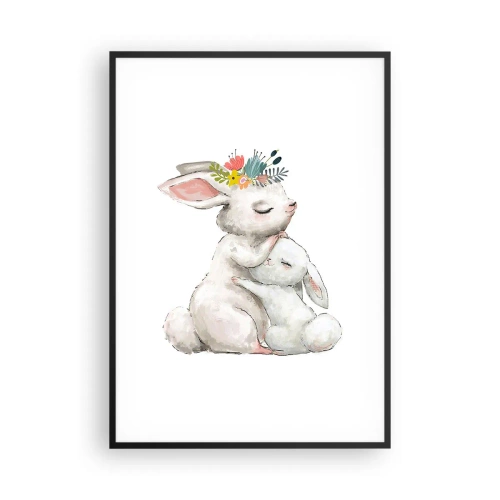 Poster in cornice nera - Da mamma si sta meglio - 70x100 cm