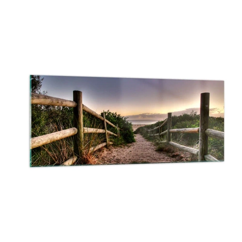 Quadro su vetro - Già si vede la meta - 100x40 cm