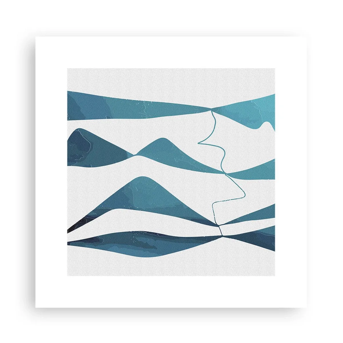 Poster - Astrazione: legame turchese - 30x30 cm